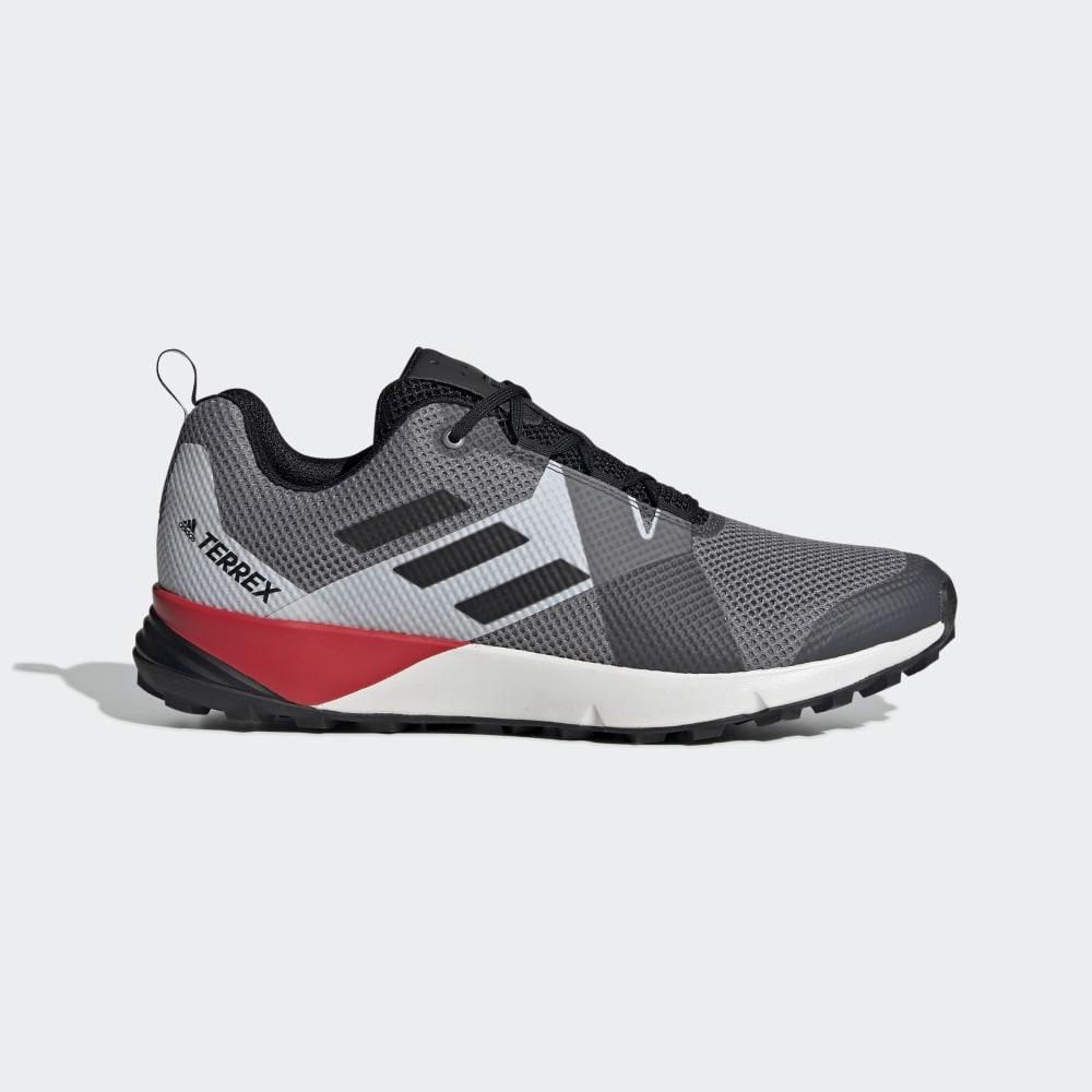 Adidas Men's Terrex Two Running Shoes Grey/Black/Red Ireland BC0499